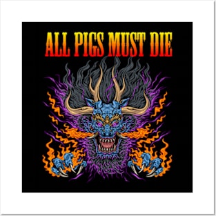 ALL PIGS MUST DIE MERCH VTG Posters and Art